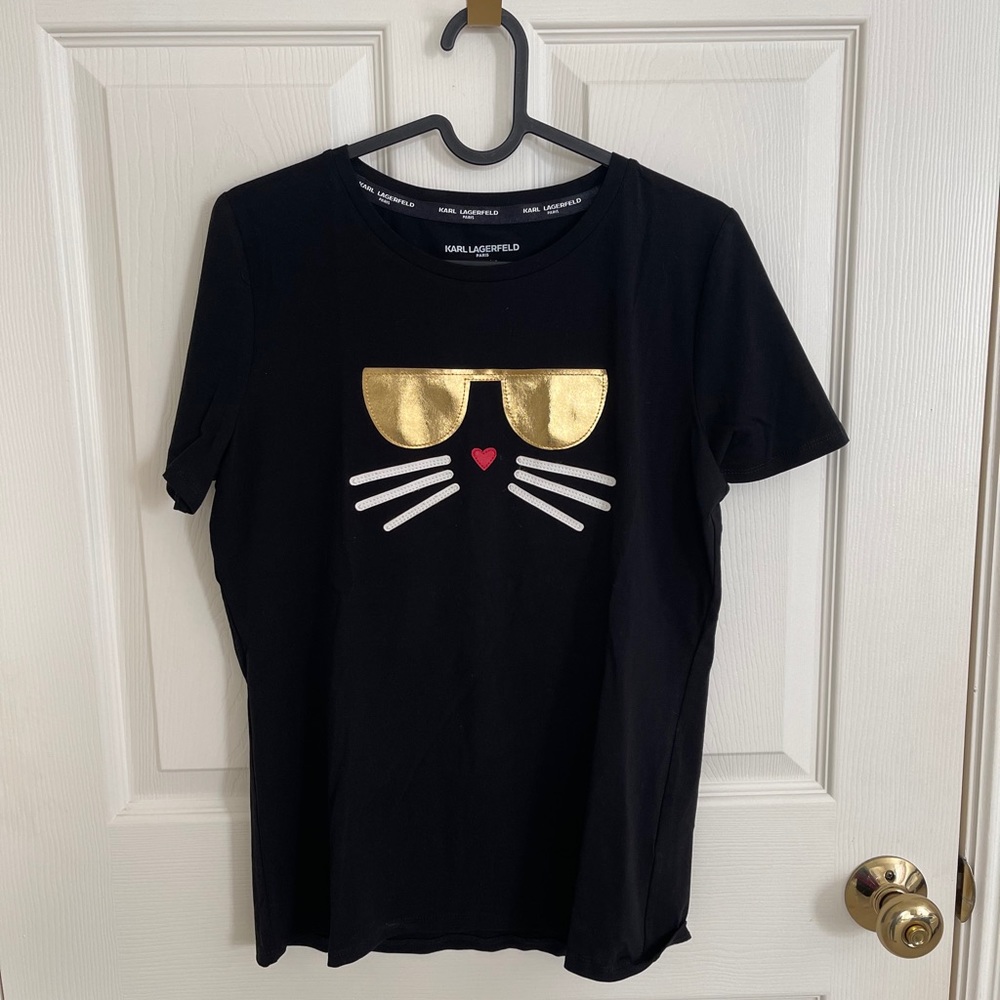NEW!! Karl Lagerfeld t-shirt - XS Black